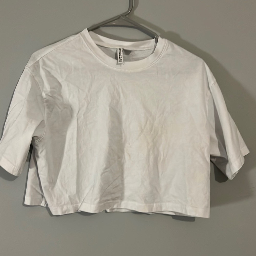 White H&M crop top